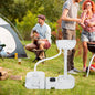 Chiuveta Portabila de Camping cu 2 roti, Rezervor de Apa de 17 litri, Rezervor de Sapun
