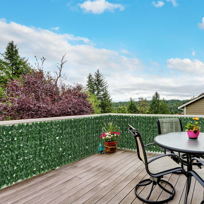 Rulou Artificial de Gard Viu din PE, Anti-UV, 300x100 cm, Frunze Verde inchis