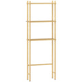 Dulap deasupra WC-ului cu 3 rafturi cu lamele economisitoare de spațiu din bambus, 63,5x25,5x181 cm, culoare lemn