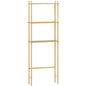 Dulap deasupra WC-ului cu 3 rafturi cu lamele economisitoare de spațiu din bambus, 63,5x25,5x181 cm, culoare lemn