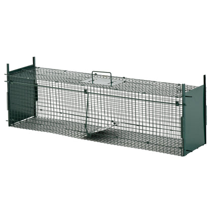 Cusca Capcana Verde – Usa Dubla, 100×25×28 cm pentru Animale