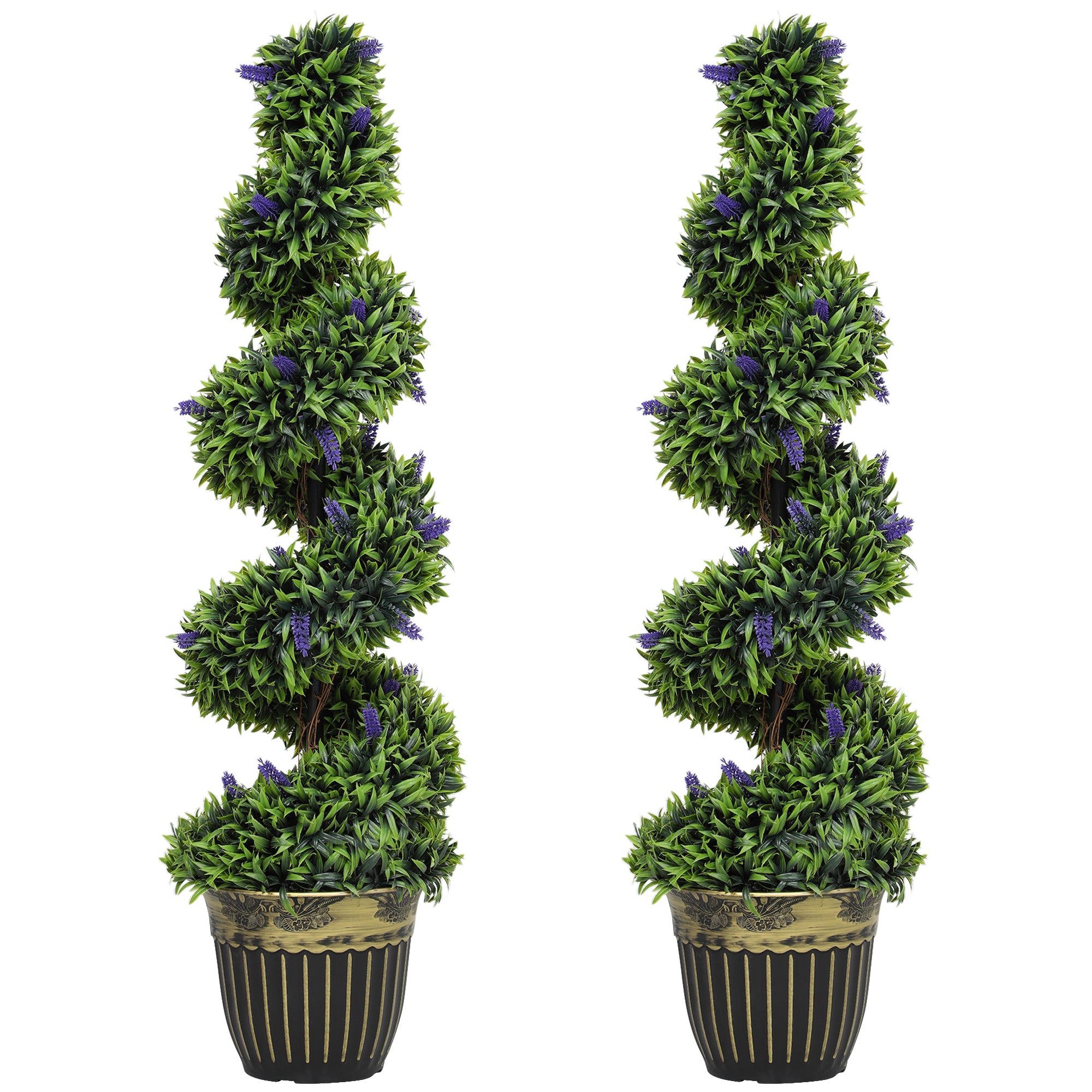 Set de Două Arbori Artificiali de Lavandă 90cm