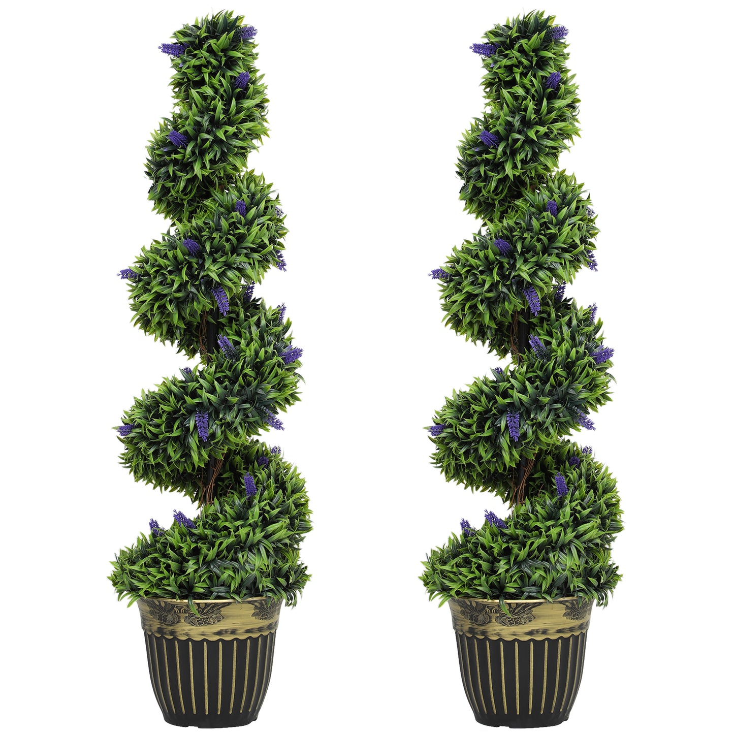 Set de Două Arbori Artificiali de Lavandă 90cm