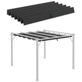 Copertina retractabila pentru pergola, Copertina de rezerva din material textil pentru pergola de 3 x 3 (m), gri inchis