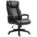 Fotoliu de Birou cu Functie de Masaj Ergonomic si Dirigential din Piele Ecologica Neagra