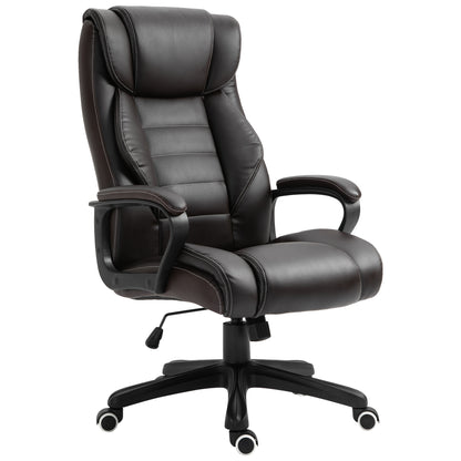 Fotoliu de Birou cu Functie de Masaj Ergonomic si Dirigential din Piele Ecologica Neagra