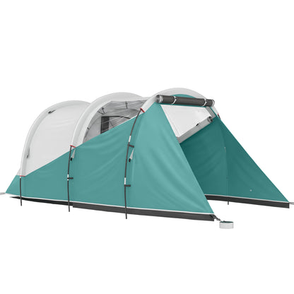 Cort de Camping pentru 3 Persoane, Impermeabil, Tunel, cu Geantă de Transport, 460x260x190 cm, Verde