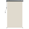 Marchiză Rulantă din Poliester Anti-UV cu Carcasă din Aluminiu și Manivelă, 250x160 cm, Alb Crem