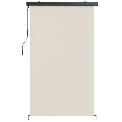 Marchiză Rulantă din Poliester Anti-UV cu Carcasă din Aluminiu și Manivelă, 250x160 cm, Alb Crem