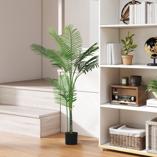Palmă Artificială Areca înaltă de 150 cm pentru Interioare cu Vas Verde