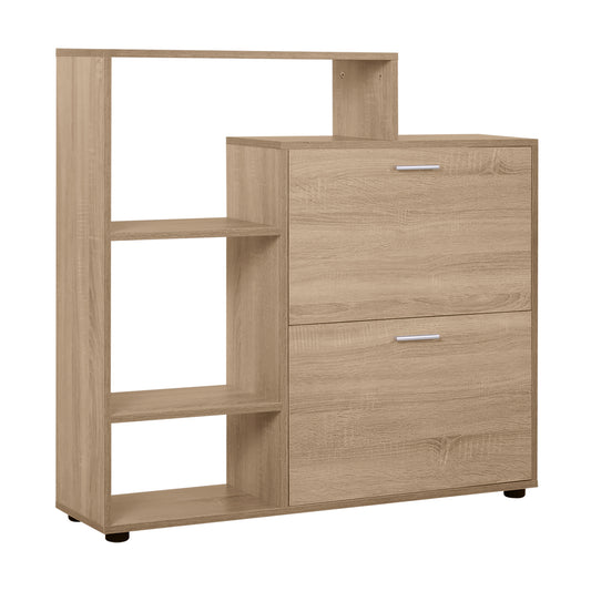 Dulap Pantofi Design Modern 20 Perechi pentru Hol in Lemn 101,5 x 25,5 x 98 cm