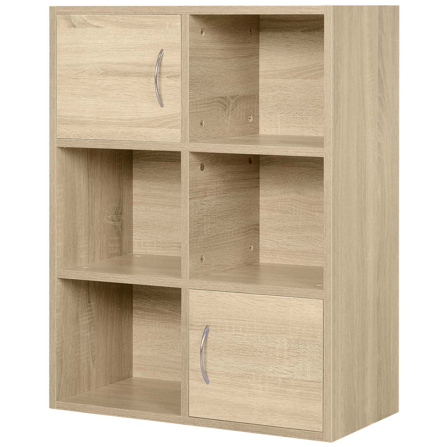 Biblioteca Lemn Natural – Compartimente si Usi Basculante