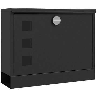 Cutie Postala de Perete 36,5x11,5,5x29cm, Negru