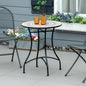 Masa Rotunda Stil Bistro de 60 cm cu Mozaic pentru Gradina, Veranda, Exterior, Balcon, Gri