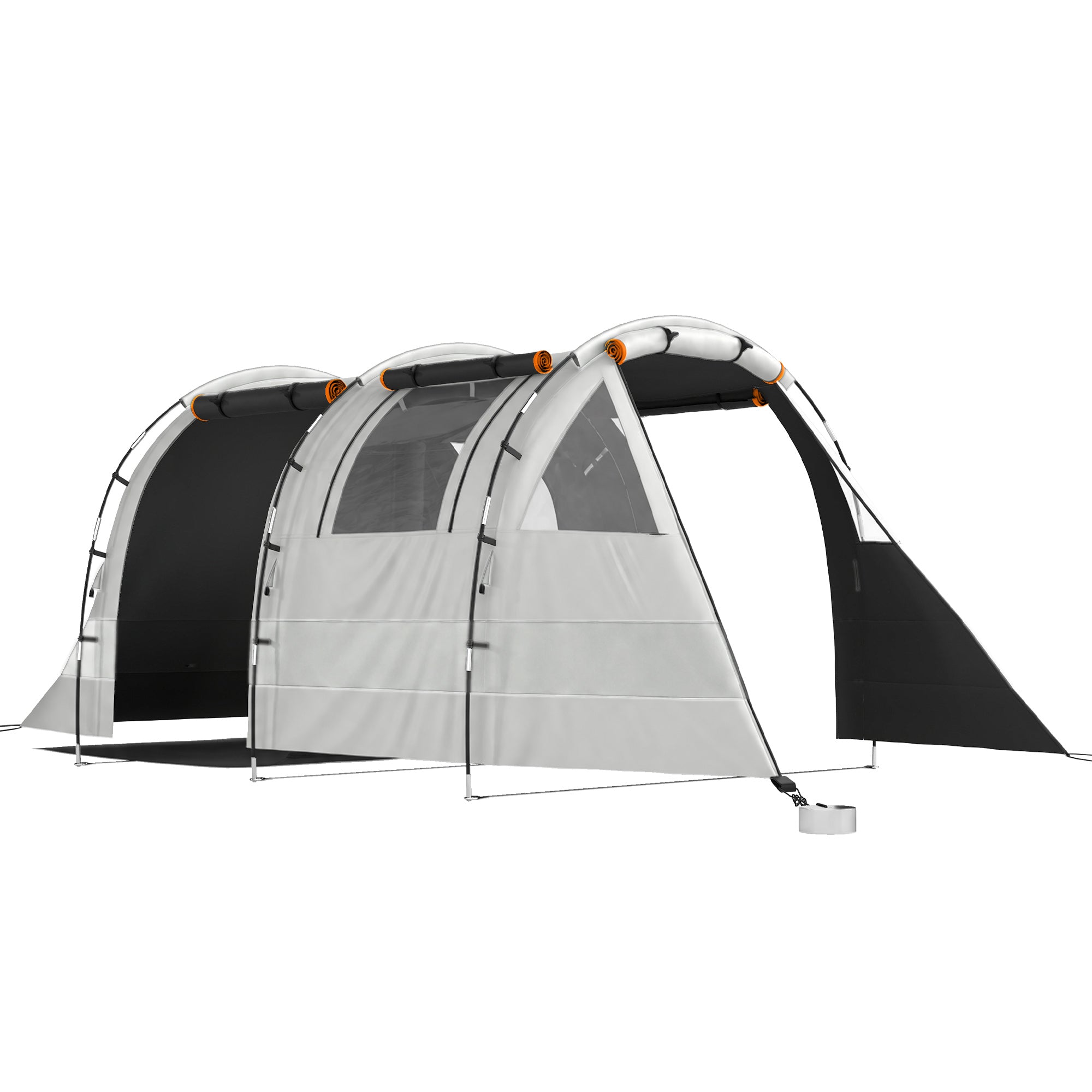 Cort de Camping pentru 4-5 Persoane, cu Acoperire Opacă, Impermeabil, cu Geantă de Transport, culoare Kaki