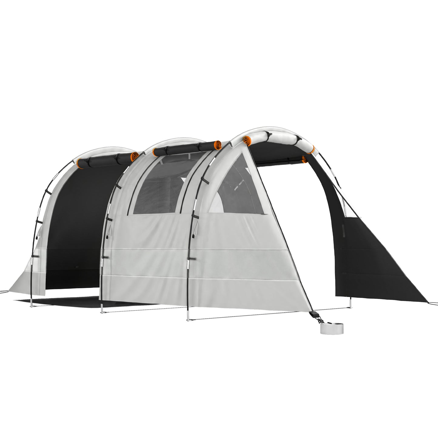 Cort de Camping pentru 4-5 Persoane, cu Acoperire Opacă, Impermeabil, cu Geantă de Transport, culoare Kaki