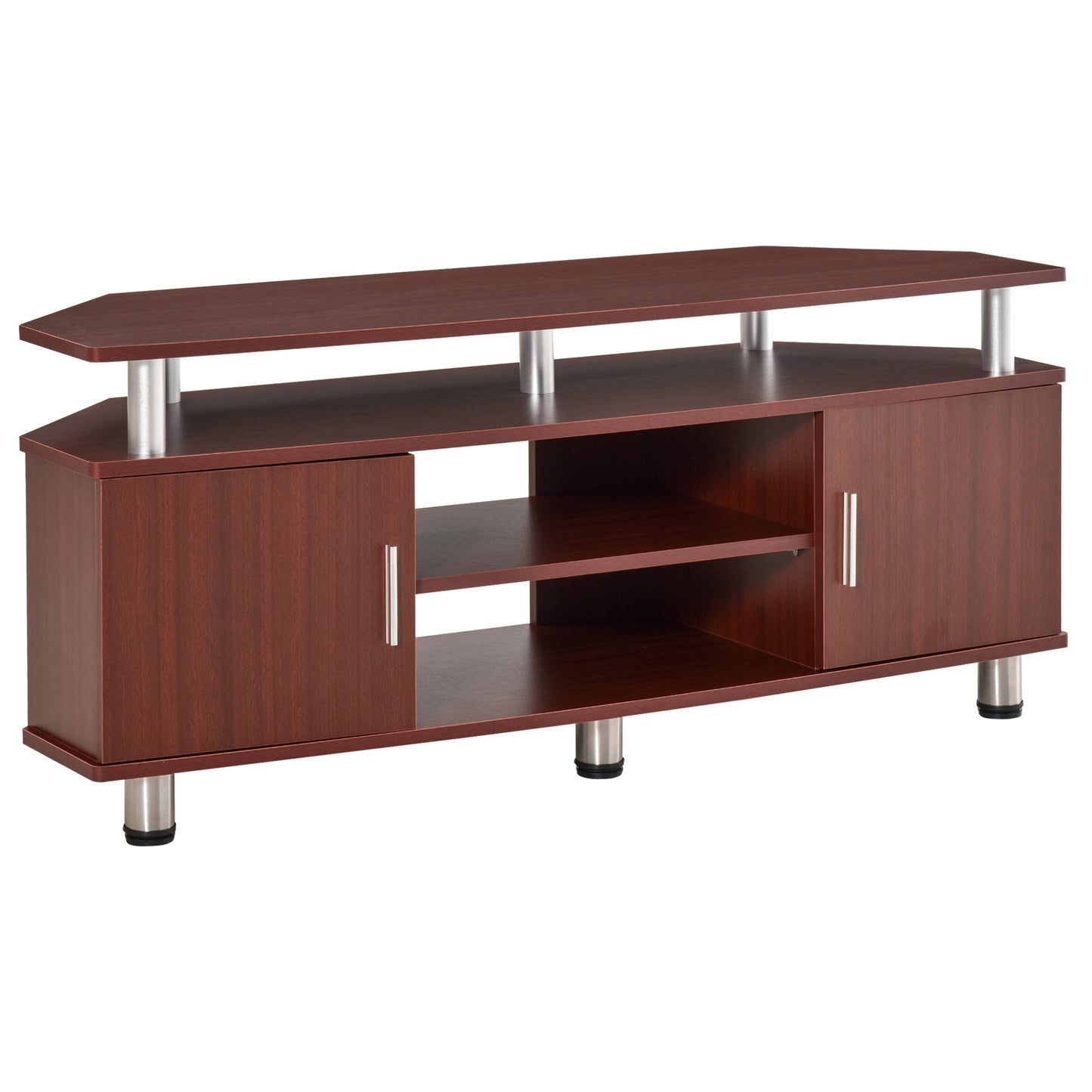 mobilier pentru TV, 2 rafturi, 120x39.5x52cm, maro