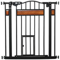 Portita pentru caini cu fixare prin apasare, extensibila 74-80 cm