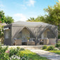 Foișor Pliabil 3x6m Pop-Up cu 6 Pereți Laterali, Foișor de Grădină Reglabil pe Înălțime cu Saci de Nisip, Geantă cu Roți, UV50+ pentru Exterior, Gri Închis