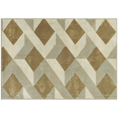 Covor Modern pentru Living și Sufragerie, Hipoalergenic și Lavabil cu Efect 3D, 230x160 cm, Galben