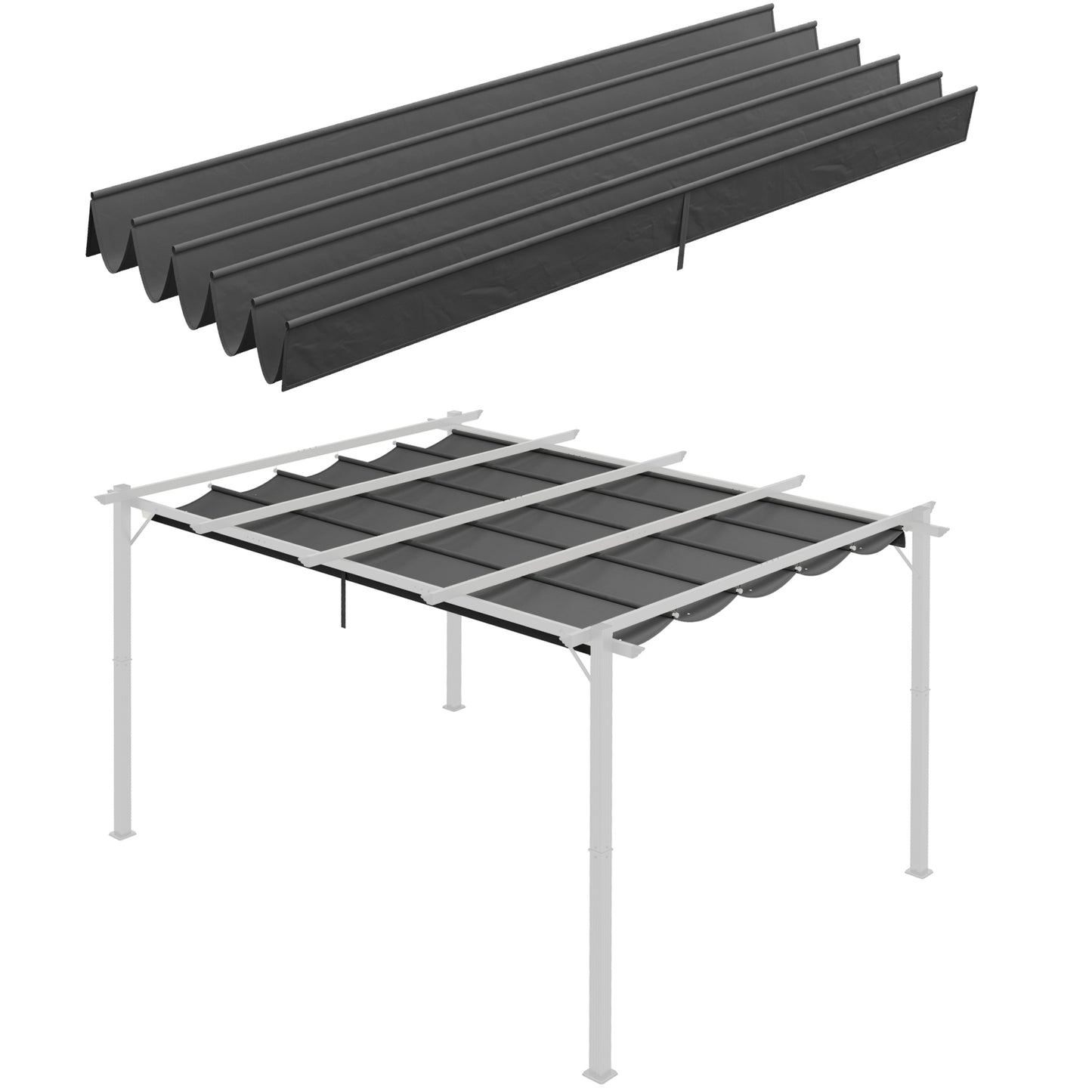 Acoperis Retractabil Pergola 4×3 m – Copertina Textila Rezerva