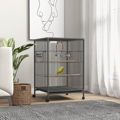 Colivie pentru Pasari – 48×46×74 cm cu Suport Rulant