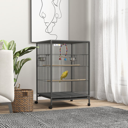 Colivie pentru Pasari – 48×46×74 cm cu Suport Rulant