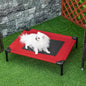 Saltea estivala pliabila pentru caini pana la 18kg de exterior si interior pat pentru animale 76x61x18cm rosu