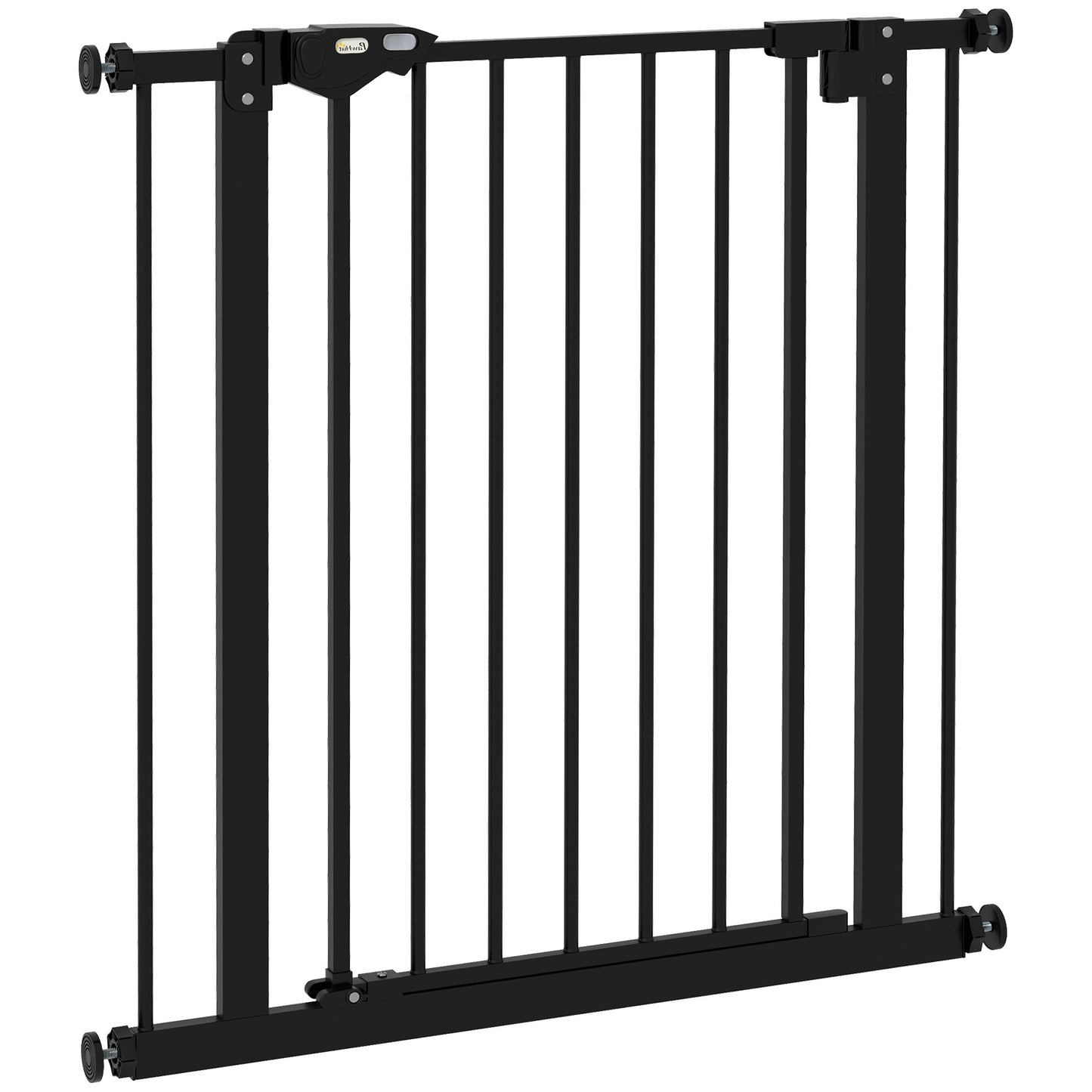 Barieră pentru Câini și Animale de Companie cu Închidere Automată pentru Scări și Intrări, 68x77 cm, Negru