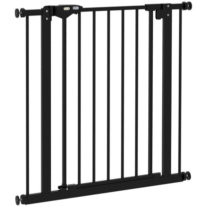 Barieră pentru Câini și Animale de Companie cu Închidere Automată pentru Scări și Intrări, 68x77 cm, Negru