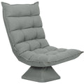 Scaun de podea, stil contemporan, Oțel, Material textil cu efect de catifea, 62 x 70 x 95 cm, Gri