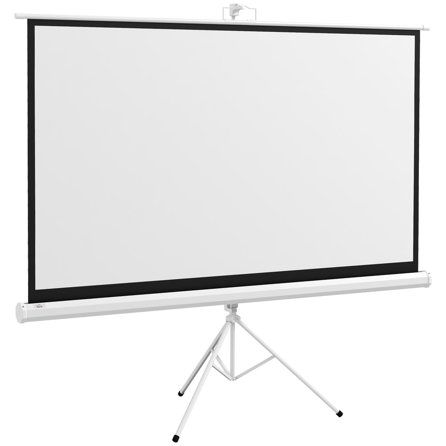 Ecran Proiector Pliabil de 100" Format 16:9 cu Trepied Reglabil, 235,8x8x136 cm, Alb