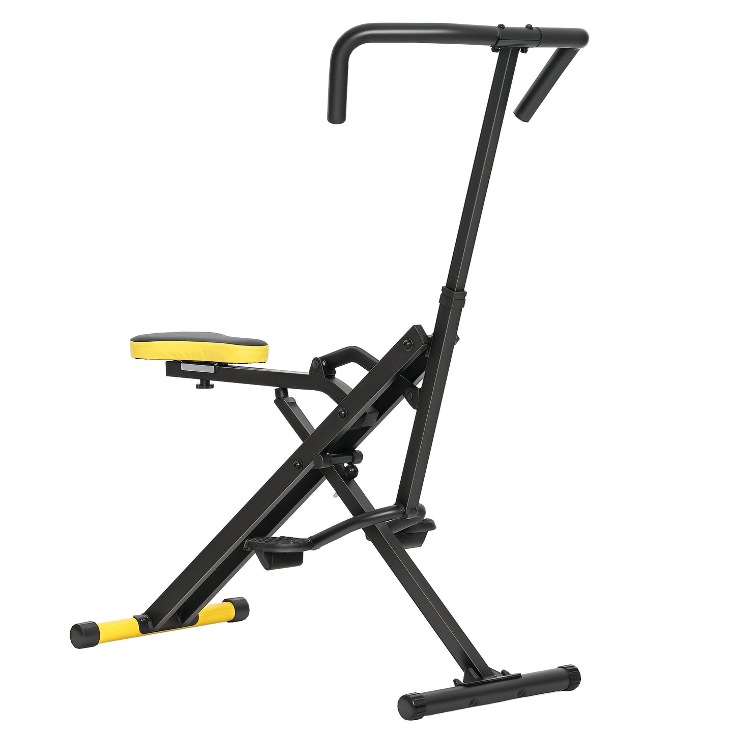 Aparat Total Crunch Pliabil cu Scaun Reglabil, din Metal și Plastic, 57x105x115 cm, Galben