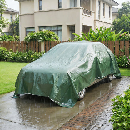 Prelată Exterioară Impermeabilă 6x4 m, Prelată din PE cu Ochiuri Reîntărite, Rezistentă la UV pentru Mobilier de Grădină, Sere, Lemn de Foc, Verde