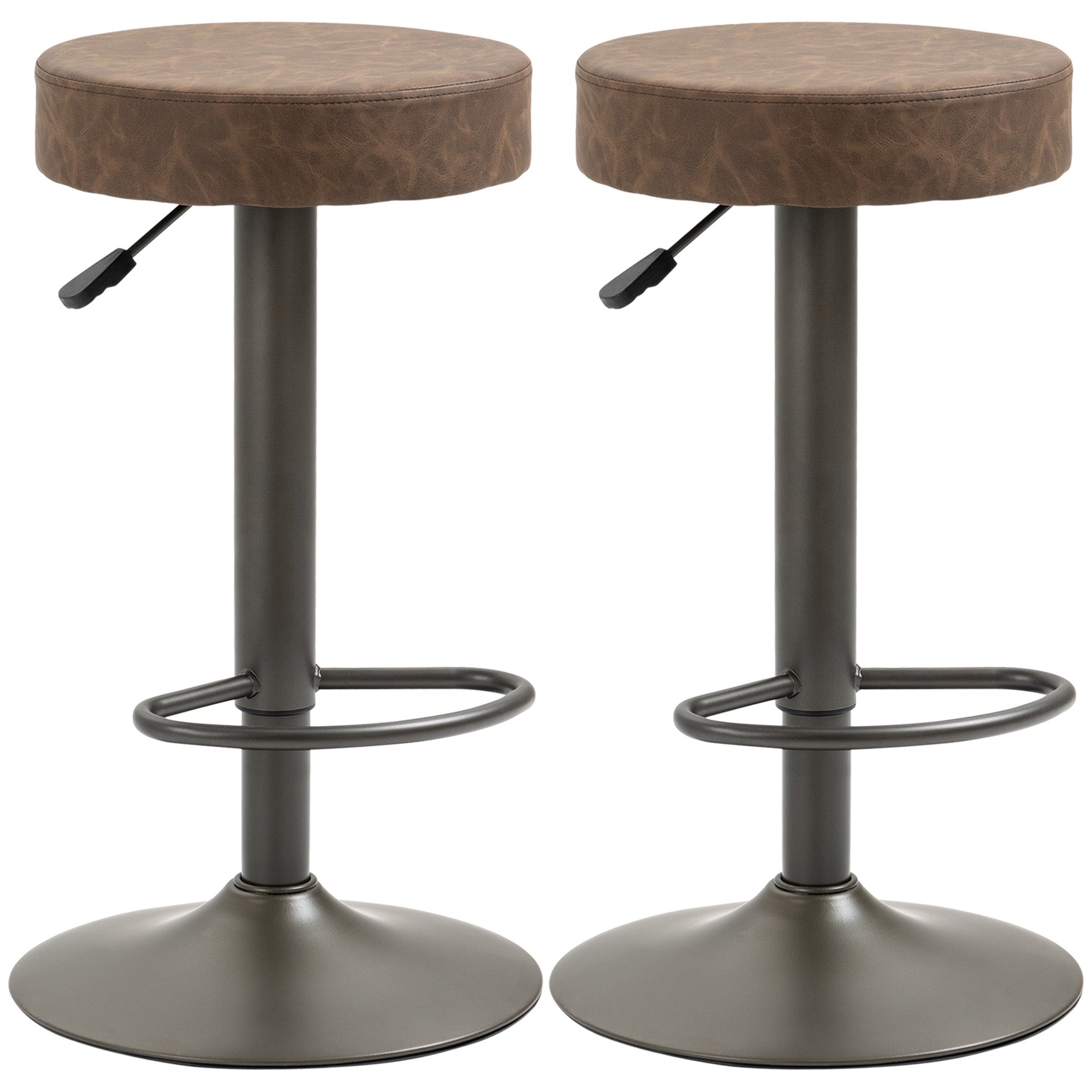 Set 2 Scaune Bar Pivotante – Reglabile cu Suport