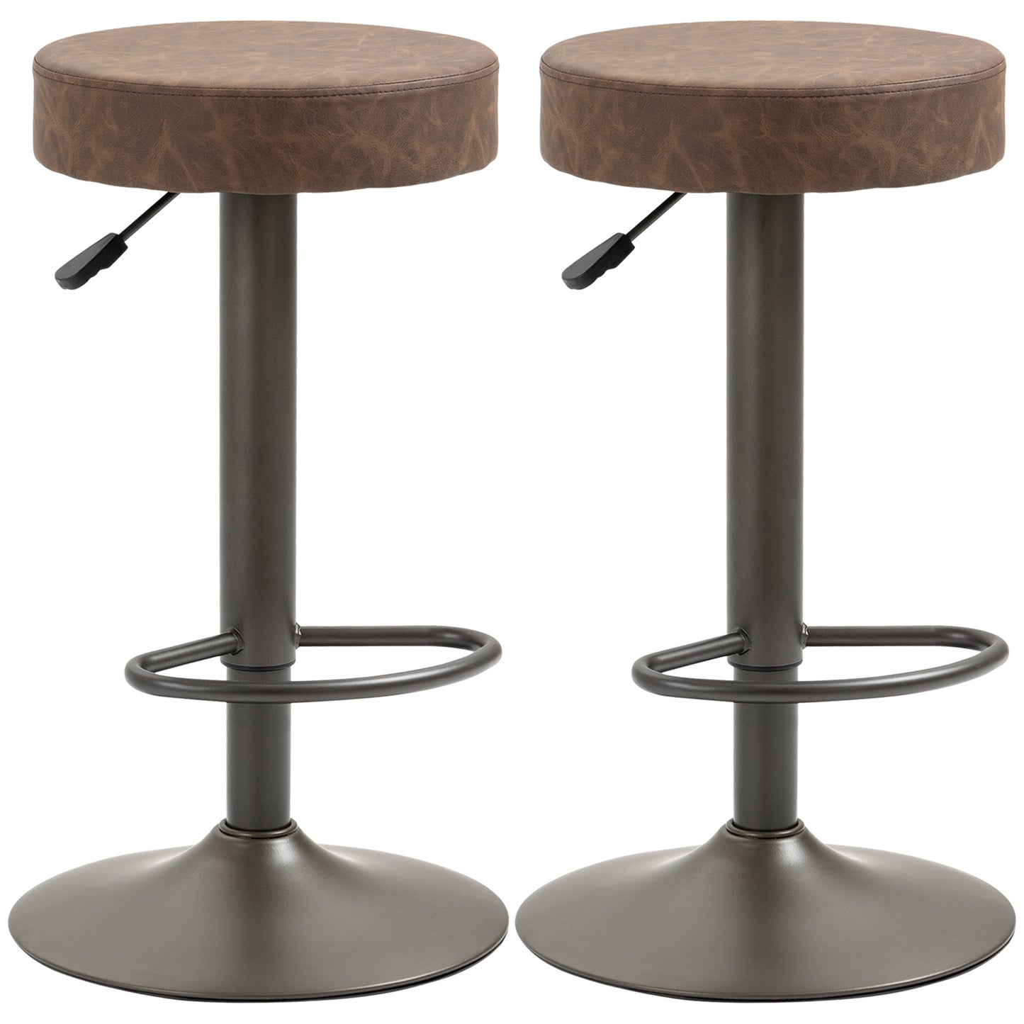 Set 2 Scaune Bar Pivotante – Reglabile cu Suport