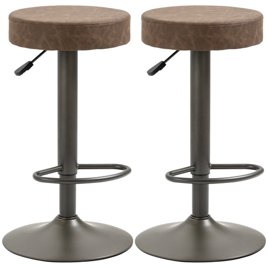 Set 2 Scaune Bar Pivotante – Reglabile cu Suport
