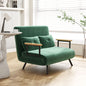 Canapea extensibilă 3 în 1 cu material cu efect de catifea, spătar reglabil și 2 perne, 102x73x81 cm, verde