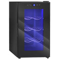 Cantineta Frigorifică pentru 8 Sticle de Vin, Capacitate 21L, Display Touch și Rafturi Reglabile, Negru