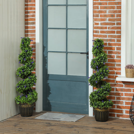 Set de Două Arbori Artificiali de Lavandă 90cm