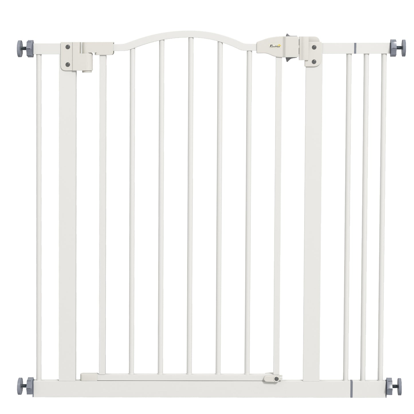 Poartă Extensibilă pentru Câini fără Șuruburi, Poartă de Siguranță Reglabilă, 94-100x94 cm, Alb