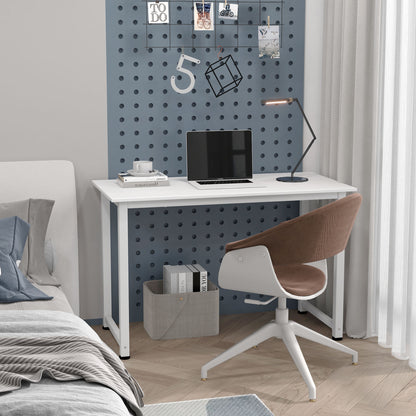 Birou pentru Computer cu Picioare Reglabile, 120x60x76 cm, Alb
