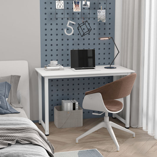 Birou pentru Computer cu Picioare Reglabile, 120x60x76 cm, Alb