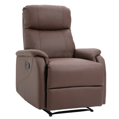 Fotoliu Relax Manual cu Spătar Reclinabil – Piele Sintetică Maro