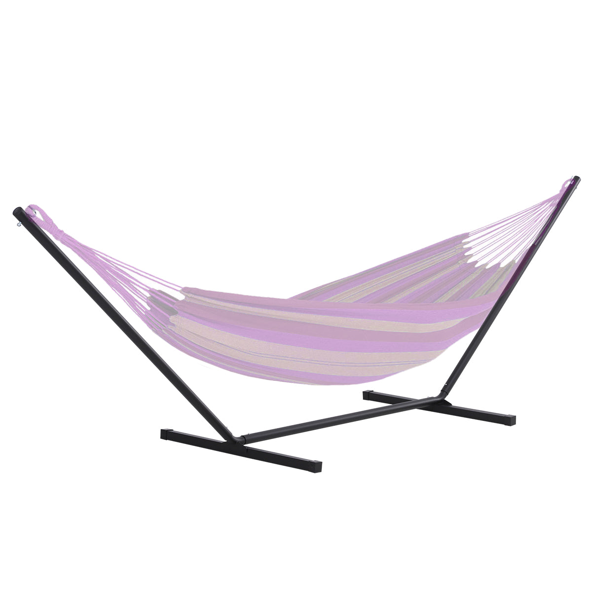 Schelet pentru Hamac Greutate Maxima 120Kg in Metal, Negru, 360x92x112cm