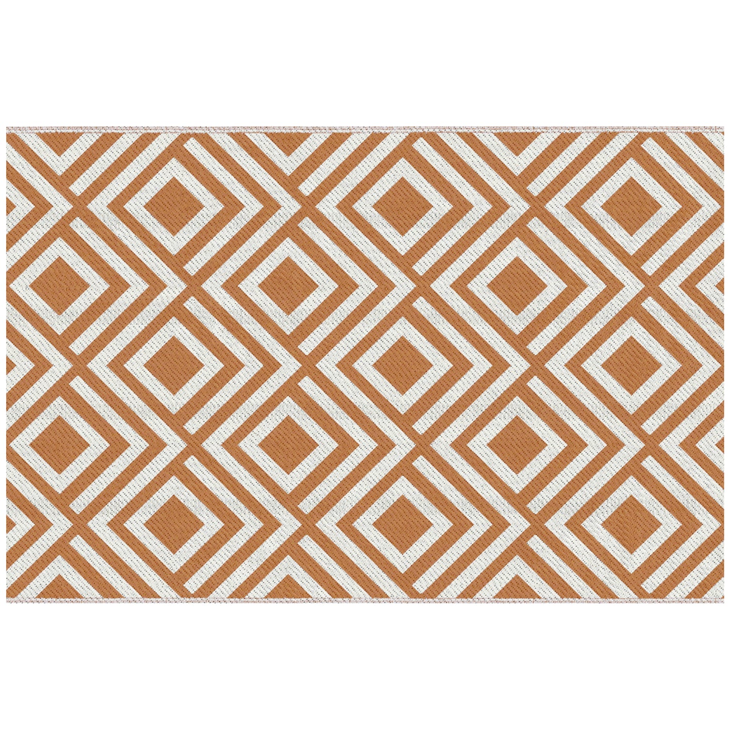 Covor de Exterior pentru Balcon și Terasă, Rezistent la Raze UV, 182x274 cm, Maro și Alb