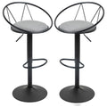 Set 2 Scaune de Bar – Pivotante, Maro, Reglabile 78–100 cm