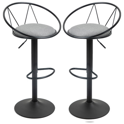 Set 2 Scaune de Bar – Pivotante, Maro, Reglabile 78–100 cm