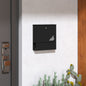 Cutie Poștală de Perete din Metal cu Fereastră și Serratura, 30x8.5x32.5 cm, Gri Carbon