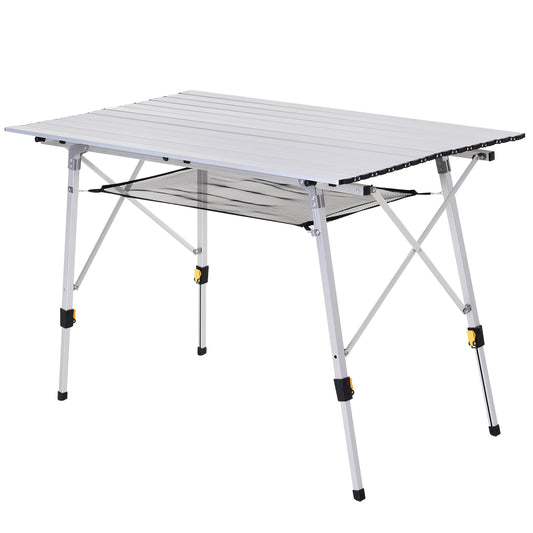 Masa de Picnic Pliabila din Aluminiu cu Custodie 120 x 70cm